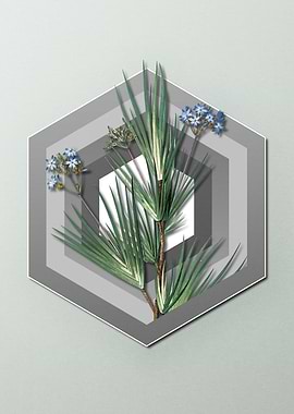 Geometric Floral on Pastel