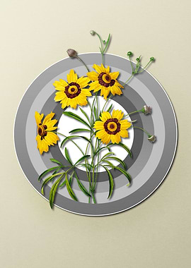 Flowers on Paper Shield