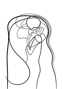 The Kiss Line Portrait