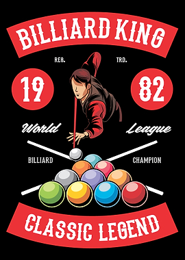 Billard King Retro Logo