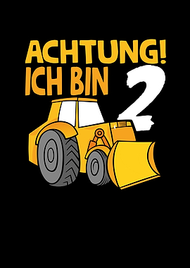 2nd birthday excavator for