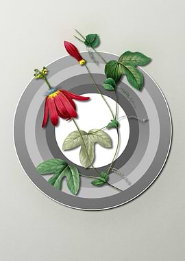 Spring Pastel Red Flower