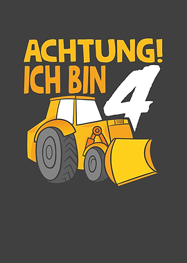 4th birthday excavator for