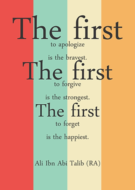 The first to apologize