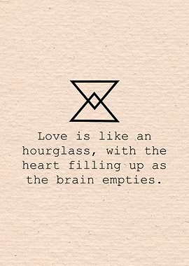 Quote with an hourglass