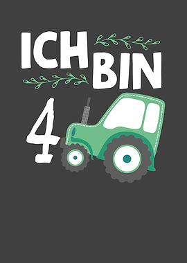 4th birthday tractor for