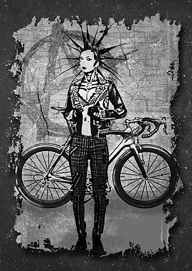 Punk Girl Biker