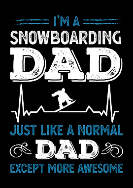 Snowboarding Dad Funny