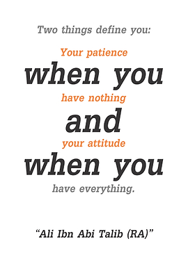 Two things define you