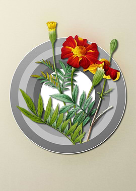 Geometric Floral Marigold