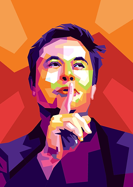 elon musk pop art