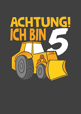 5th birthday excavator for