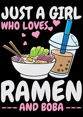 Ramen Boba Anime Kawaii