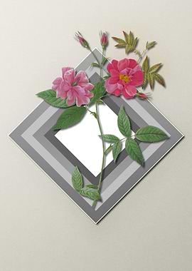 Spring Floral on Geometric