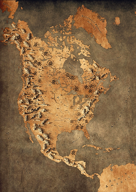 North America fantasy map