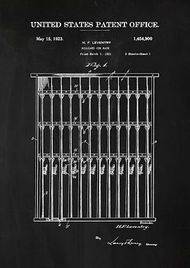 74 Billiard Cue Rack Pate