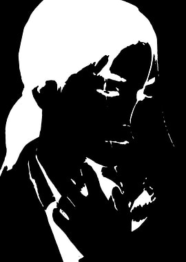 Woman black and white