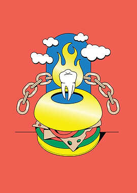 ABSTRACT SURREAL BURGER