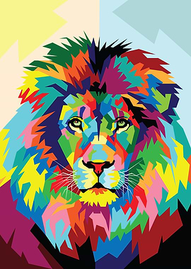 Lion Wildlife Pop Art