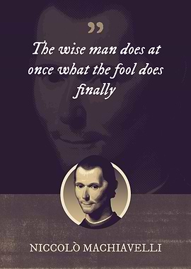 The wise man does at once