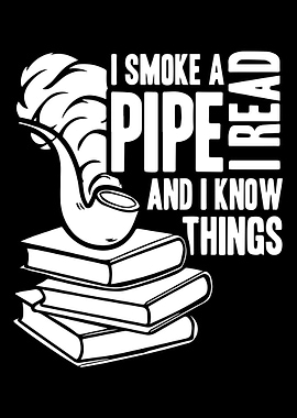 Book Lover Pipe Smoker