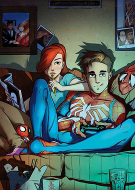 Spider-Man's Cozy Gaming Night