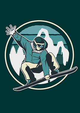 Snowboarding in the Alps