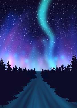 Sky night Aurora