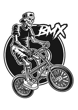 BMX Skeleton Cyclist