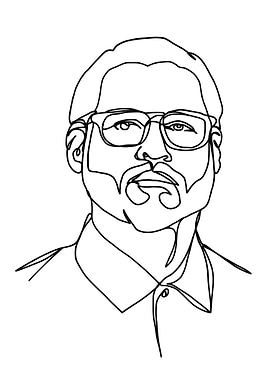 Jose Pasillas line art