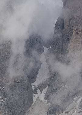 rocky mountain and cloudy
