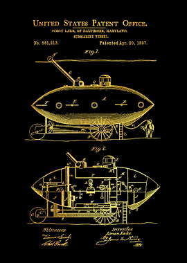 10 Submarine Patent Print