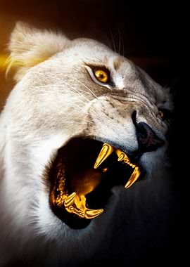 lioness Queen of Gold art