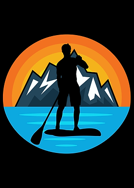 Paddleboarding Sunset