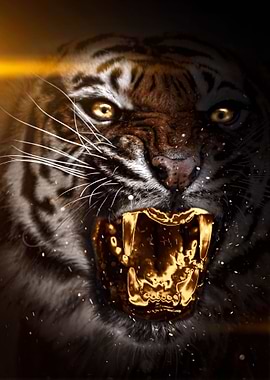 golden tiger artwork