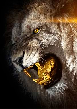 lion king of gold artwork