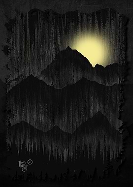 Mountains Moon Rider