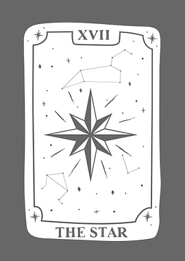 White Tarot Card THE STAR