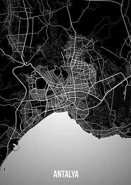 Antalya Dark Map