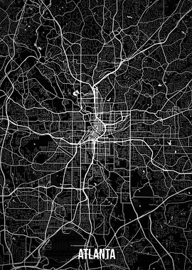 Atlanta Dark Map