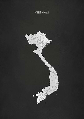Silver Vietnam Map