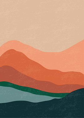 Mountain Layer Modern Art