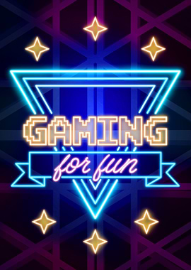 Gaming For Fun Neon art