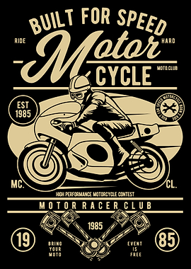 Retro Motorcycle Biker