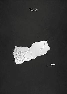 Silver Yemen Map