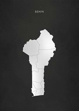 Silver Benin Map