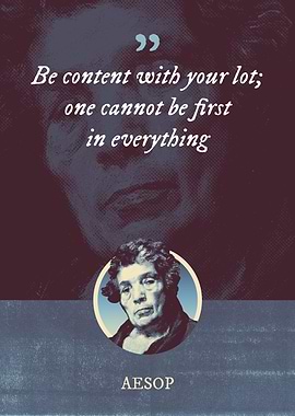 Be content with your lot