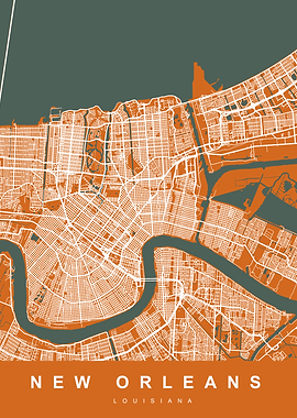 NEW ORLEANS map Louisiana