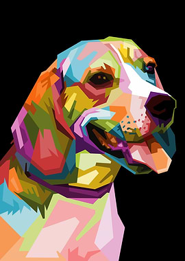 colorful beagle dog