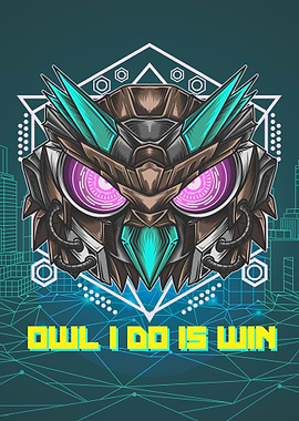 Mecha Owl Quote Modern